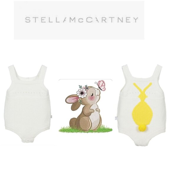 Stella McCartney Bunny Knit Romper Size 12 months  /74 cm - Picture 1 of 7